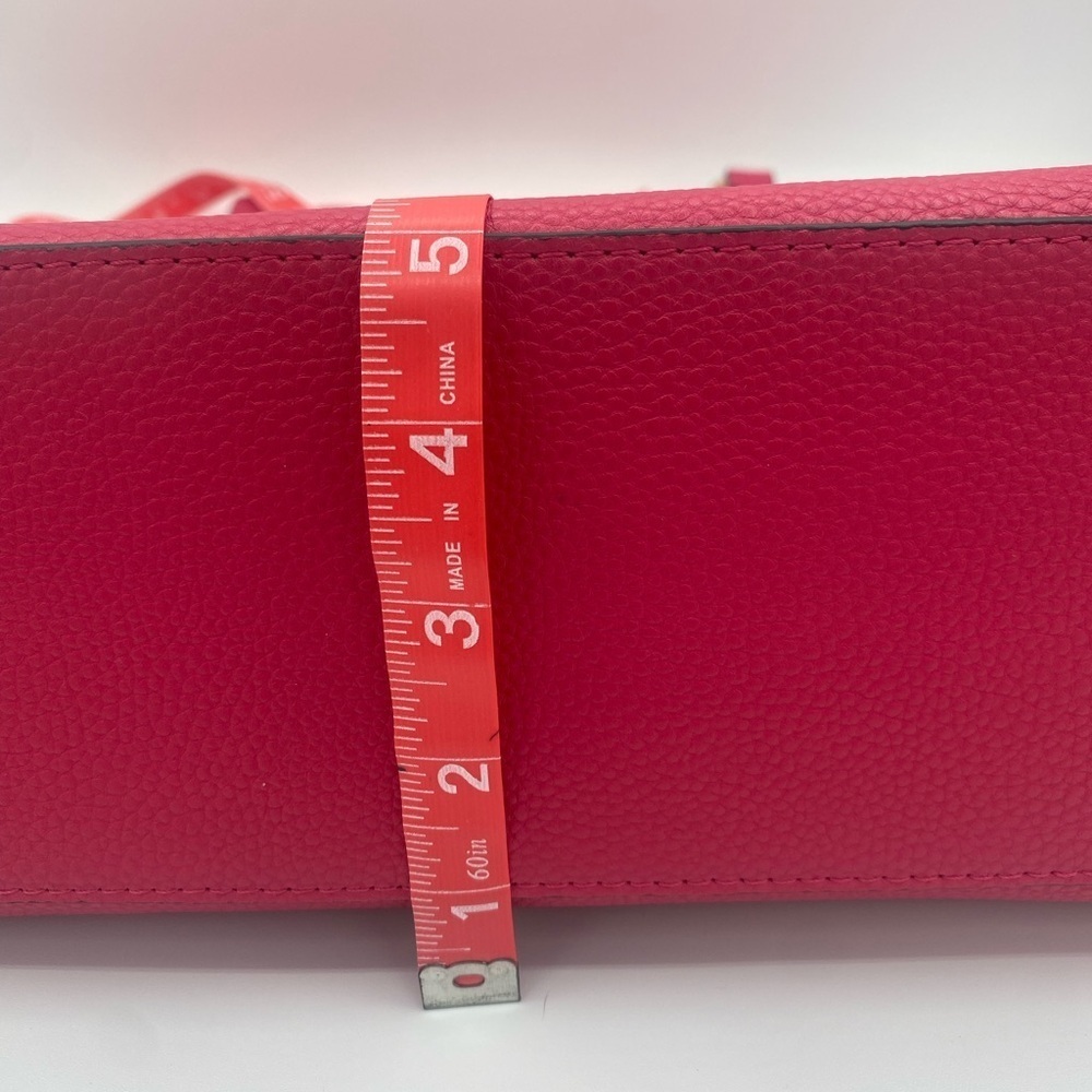 Nanette Lepore Lg Hot Pink shoulder bag with floral lining - Picture 11 of 12